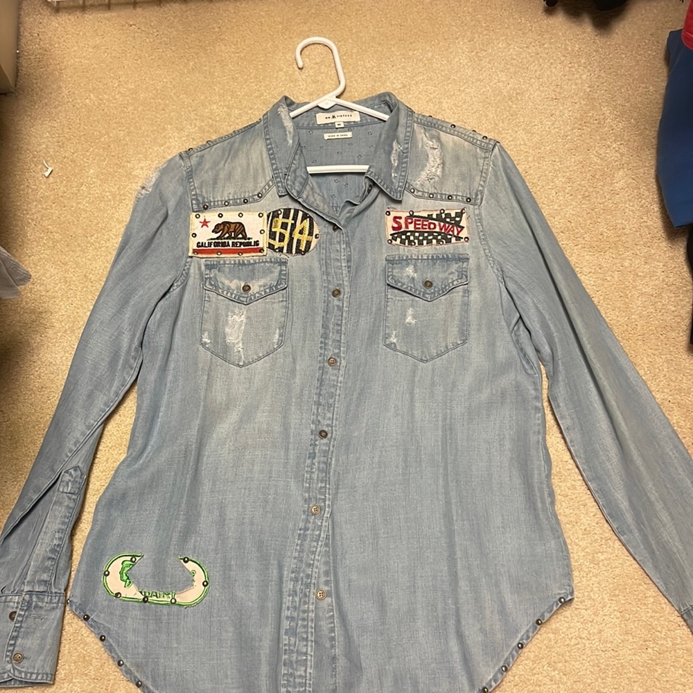 Mm vintage patched blouse